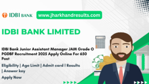 IDBI Bank Junior Assistant Manager JAM Admit Card 2025