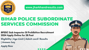 BPSSC SI Prohibition Exam Date 2025