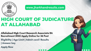Allahabad High Court Research Associates Online Form 2025