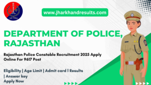 Rajasthan Police Constable Online Form 2025