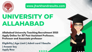 Allahabad University Teaching Recruitment Online Form 2025