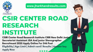 CSIR CRRI JSA, Stenographer Online Form 2025
