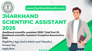 Jharkhand Scientific Assistant Recruitment 2025 (Apply Online)