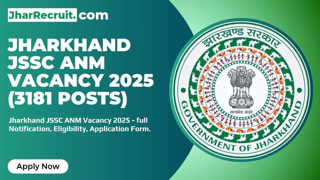 Jharkhand JSSC ANM Vacancy 2025