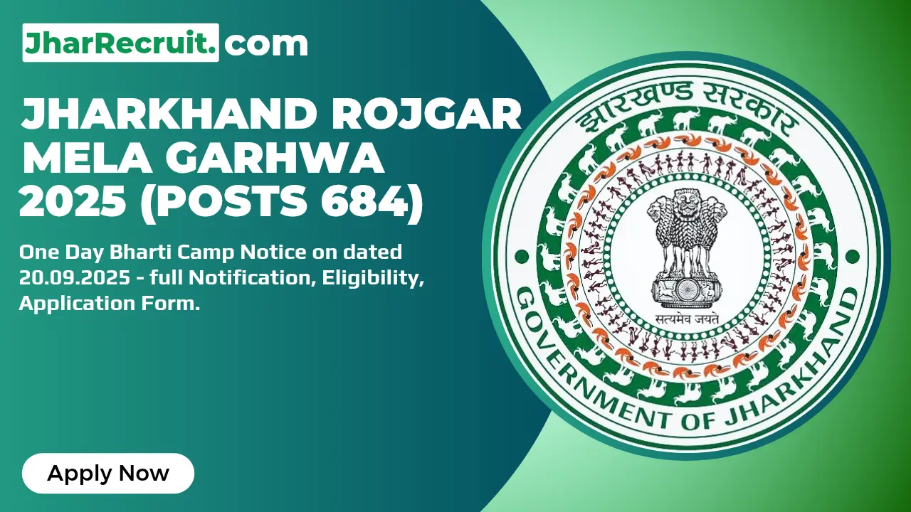 Jharkhand Rojgar Mela Garhwa 2025