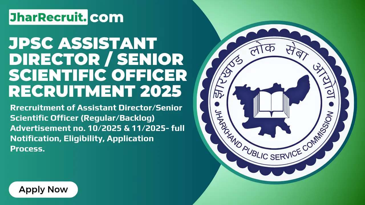 JPSC Assistant Director Recruitment 2025