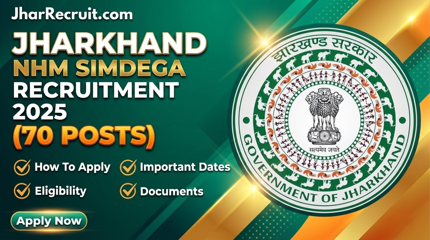 Jharkhand NHM Simdega Recruitment 2025