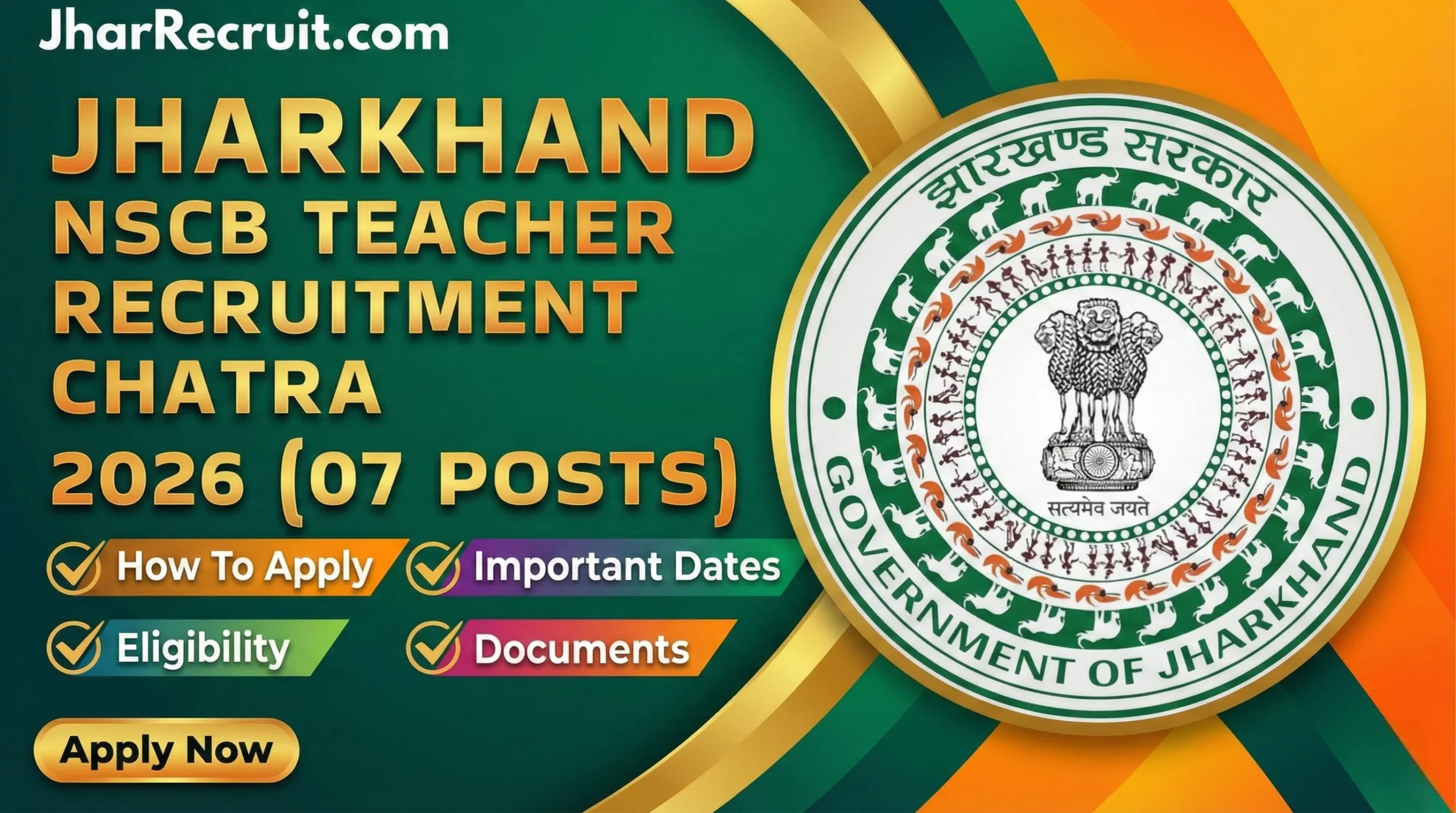 Jharkhand NSCB Teacher Recruitment Chatra 2026