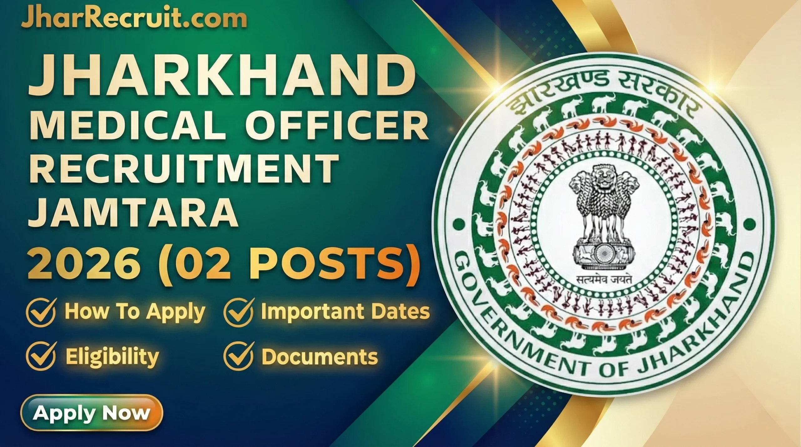 Jharkhand Medical Officer Recruitment Jamtara 2026
