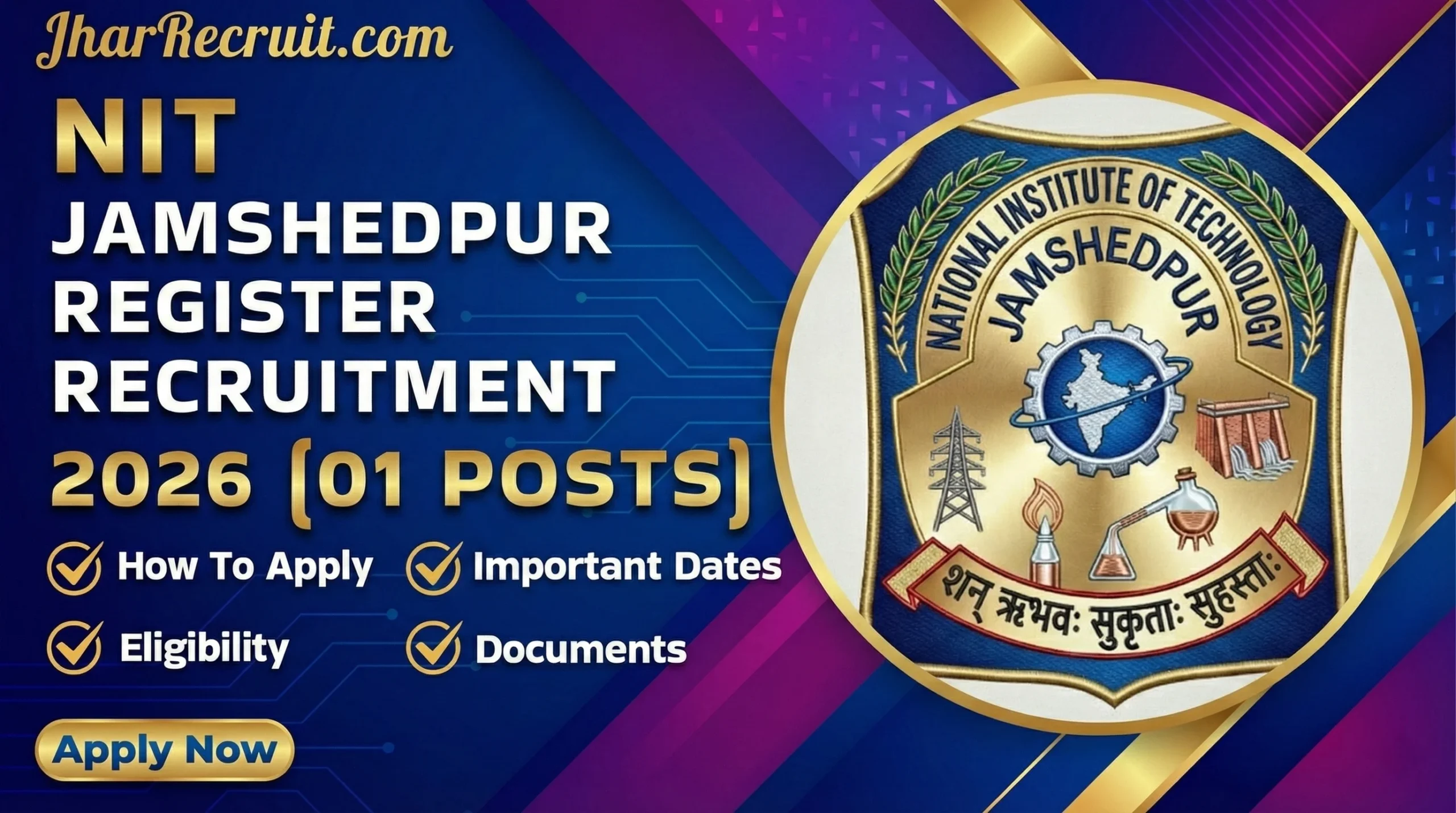 NIT Jamshedpur Registrar Recruitment 2026