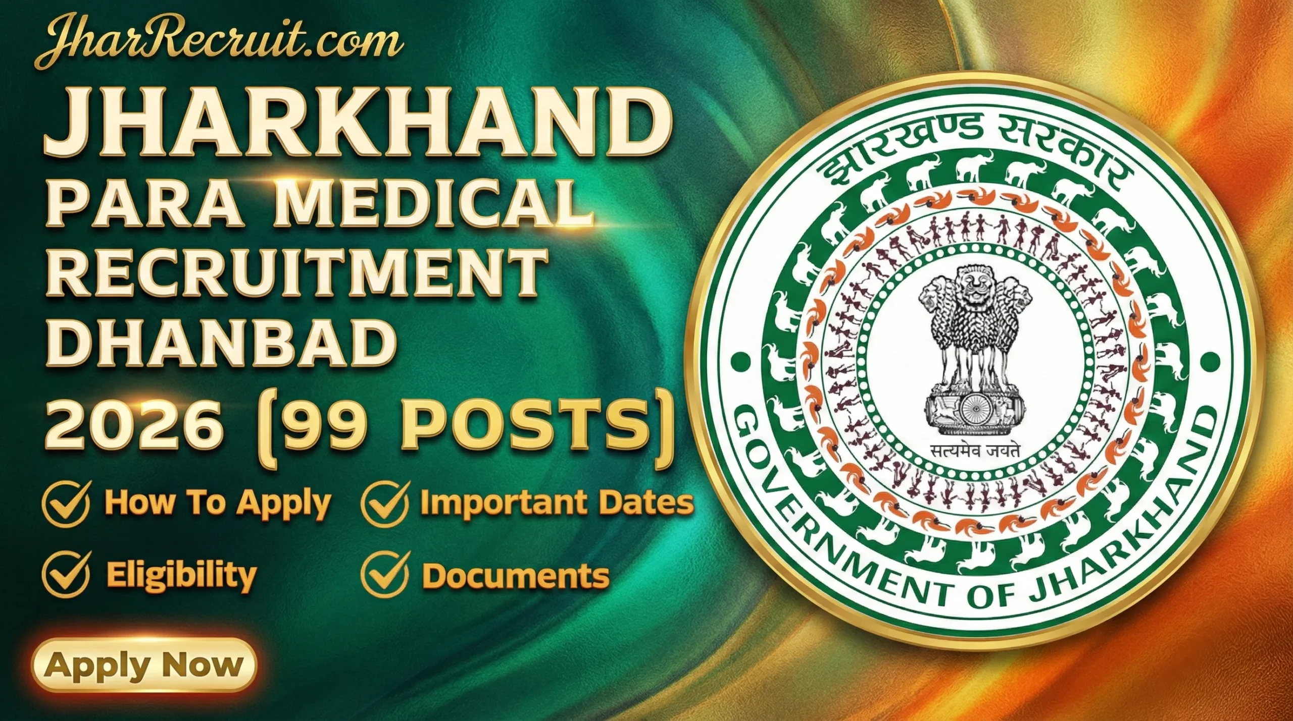 Jharkhand Para Medical Staff Recruitment Dhanbad 2026