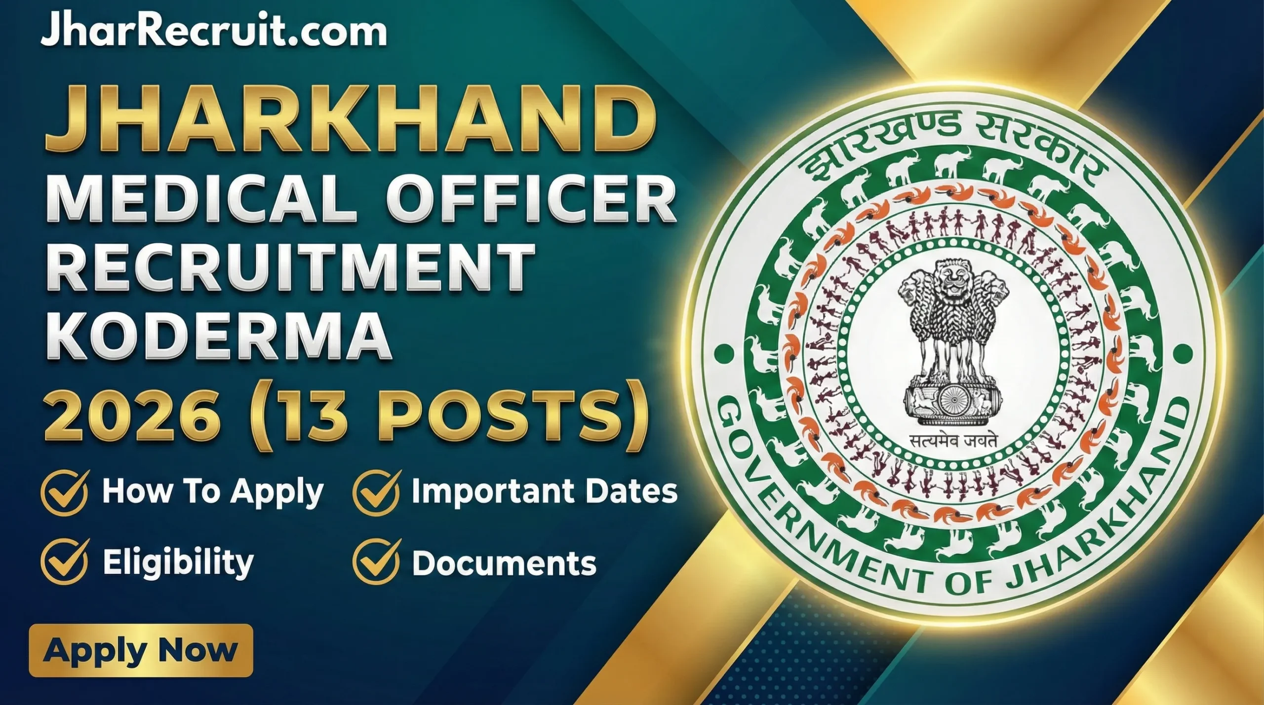 Jharkhand Medical Officer Recruitment Koderma 2026
