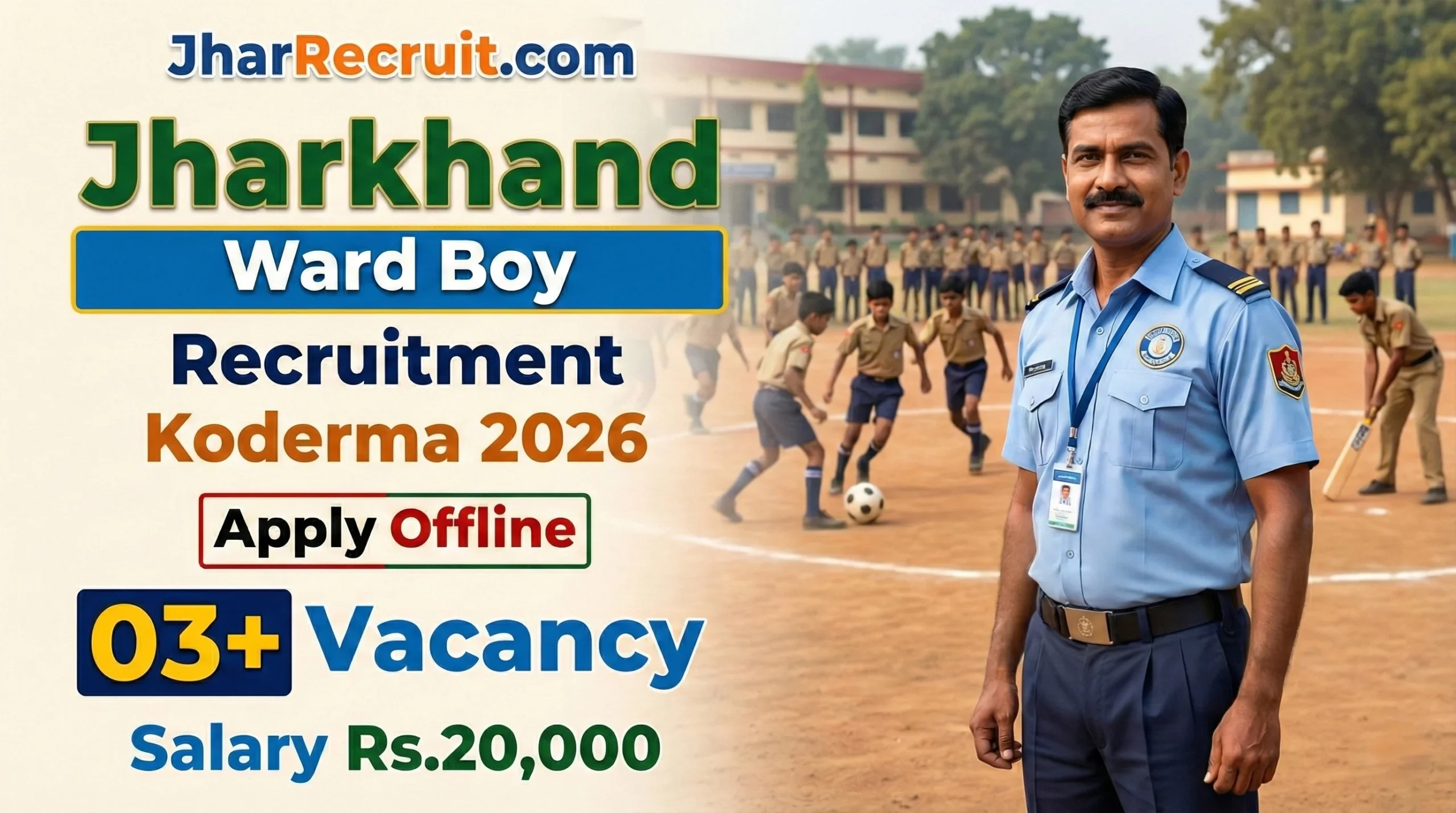 Jharkhand Ward Boy Recruitment 2026 [03 Posts]