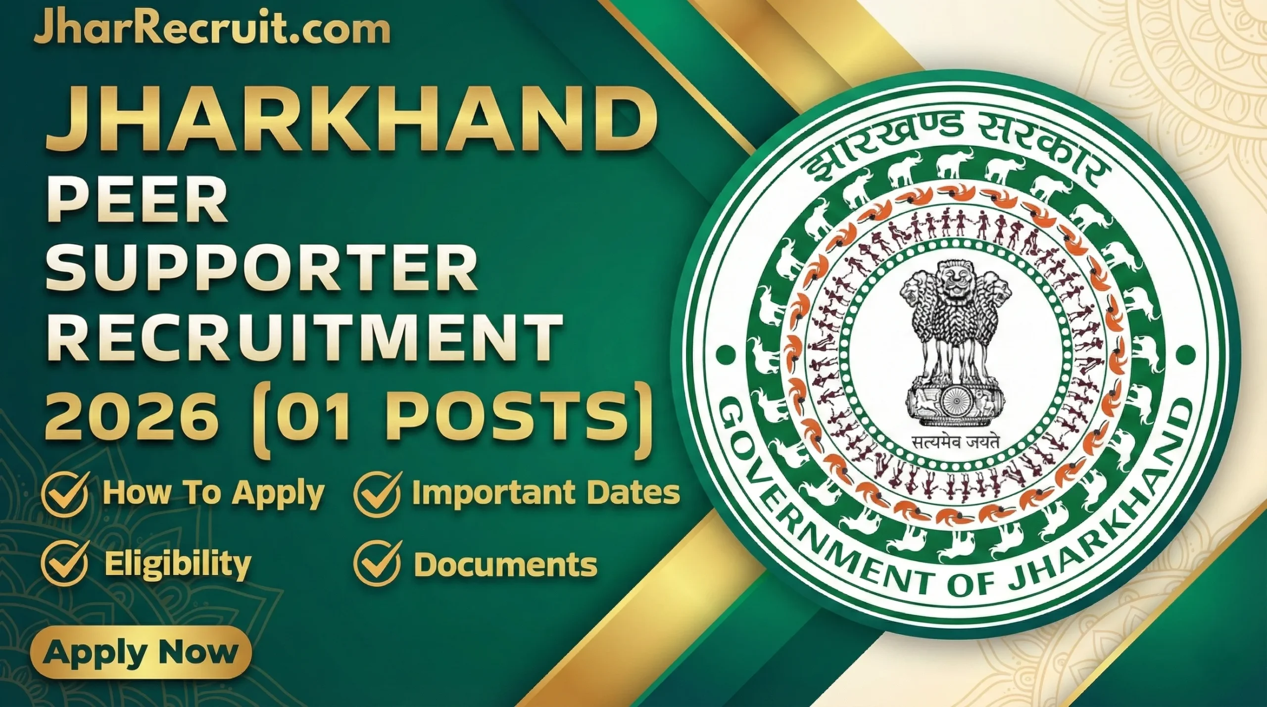 Jharkhand Peer Supporter Recruitment Chaibasa 2026
