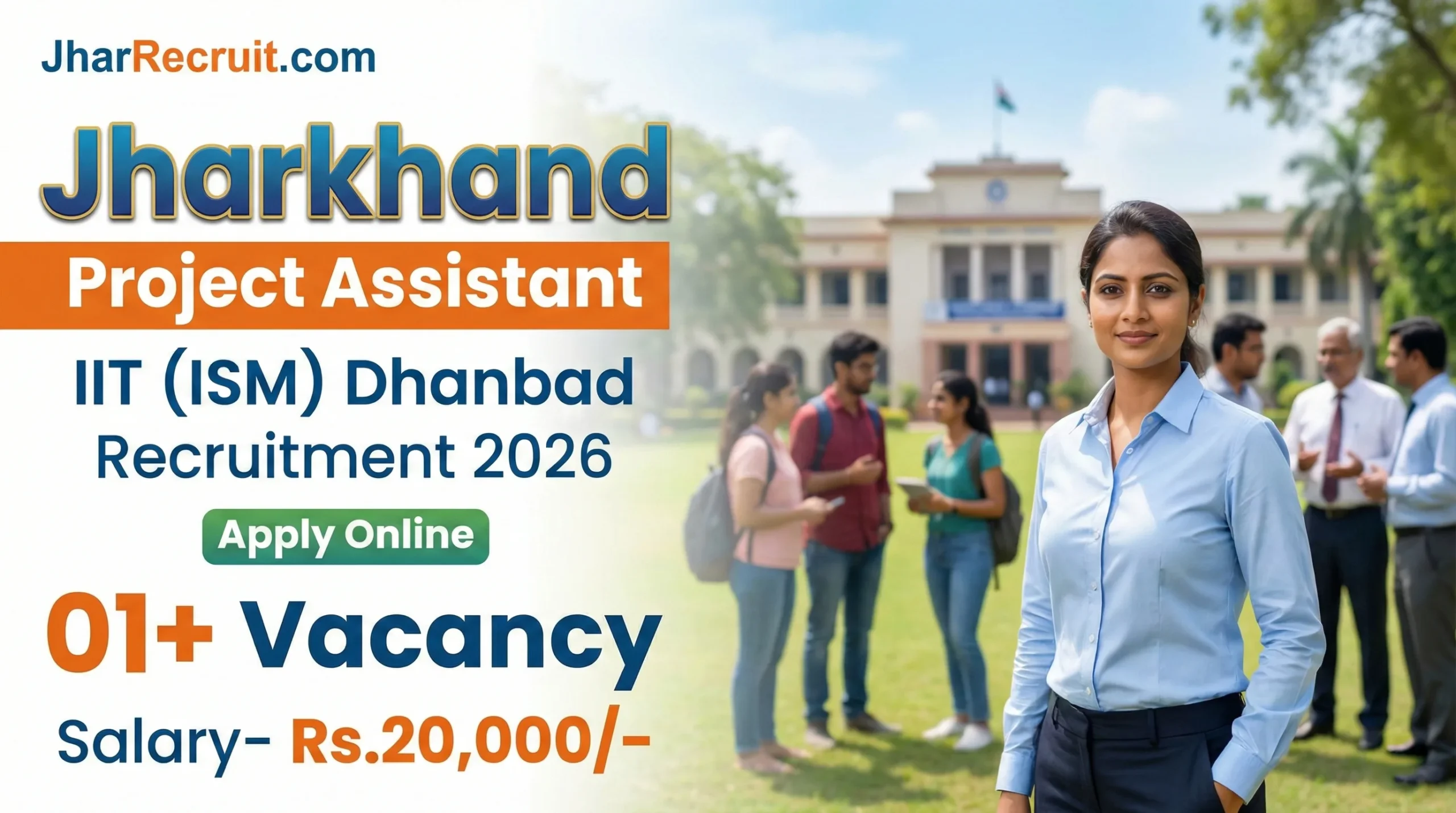 Jharkhand Project Assistant IIT Dhanbad Recruitment 2026 [01 Post]