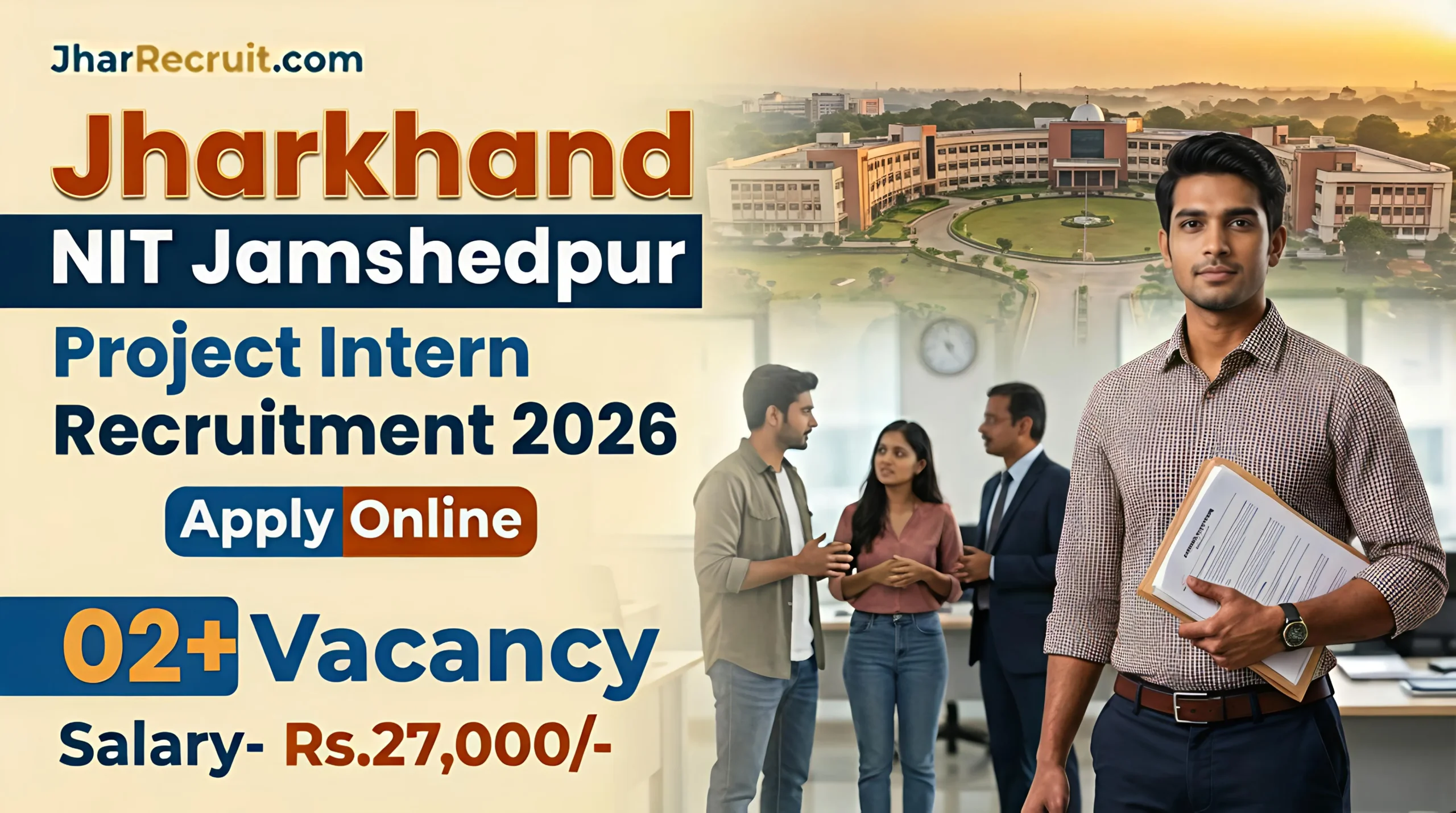 Job recruitment announcement for interns