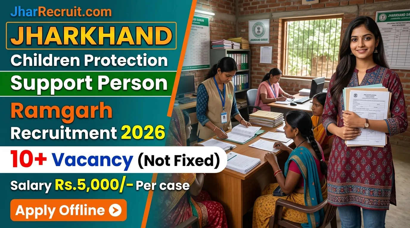 Jharkhand Support Person Recruitment Ramgarh 2026