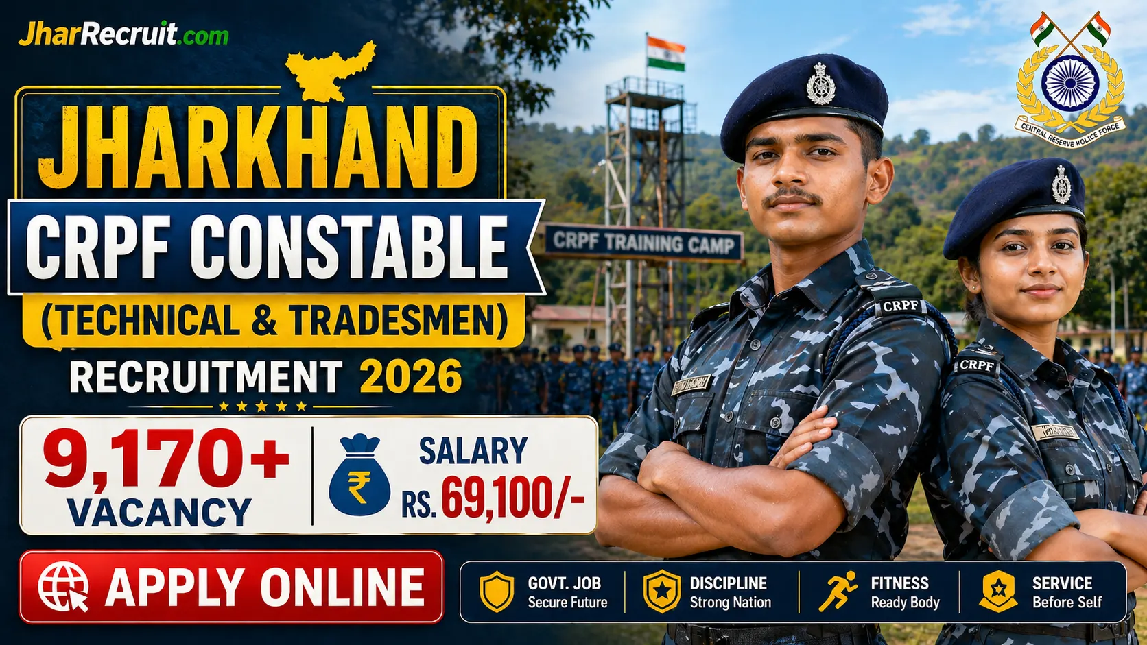 Jharkhand CRPF Constable Recruitment 2026