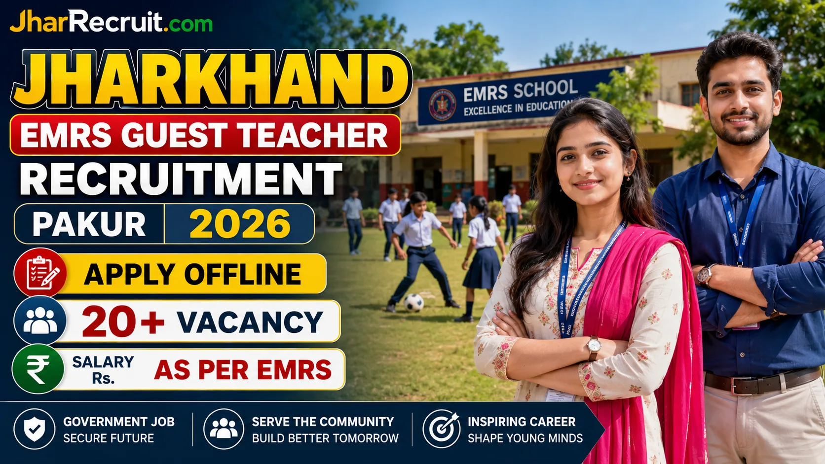 Jharkhand EMRS Guest Teacher Recruitment Pakur 2026