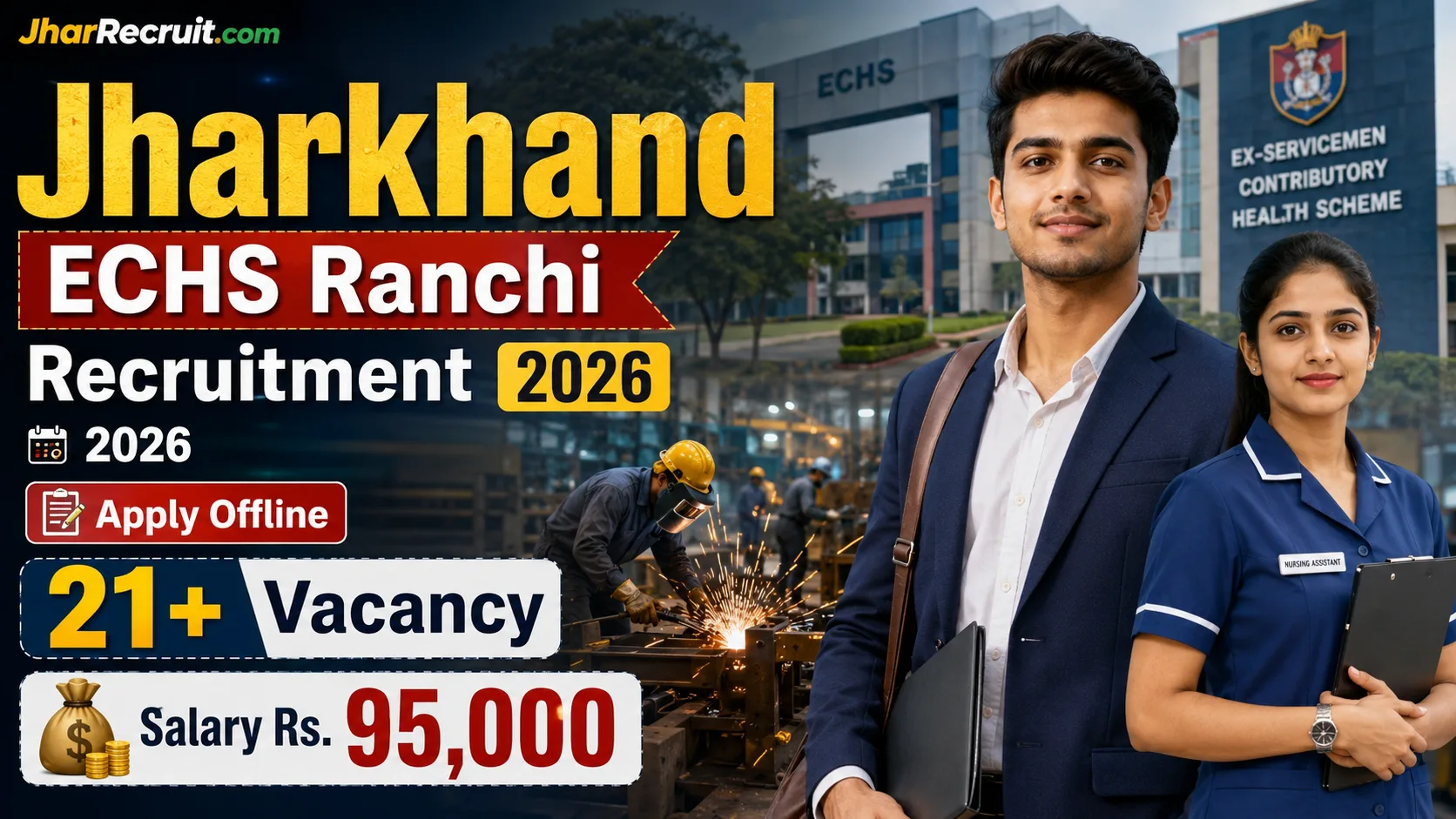 Jharkhand ECHS Ranchi Recruitment 2026