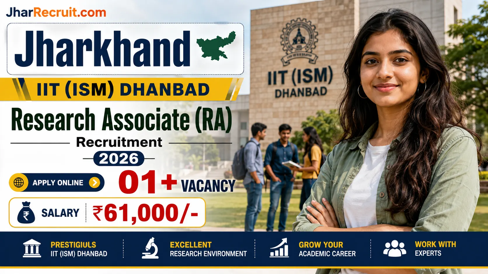 Jharkhand IIT ISM Dhanbad Research Associate Recruitment 2026