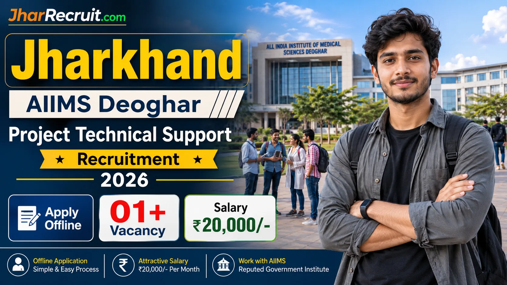 AIIMS Deoghar Project Technical Support Recruitment 2026