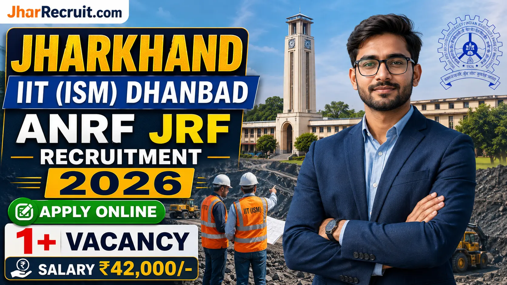 Jharkhand IIT ISM Dhanbad ANRF JRF Recruitment 2026
