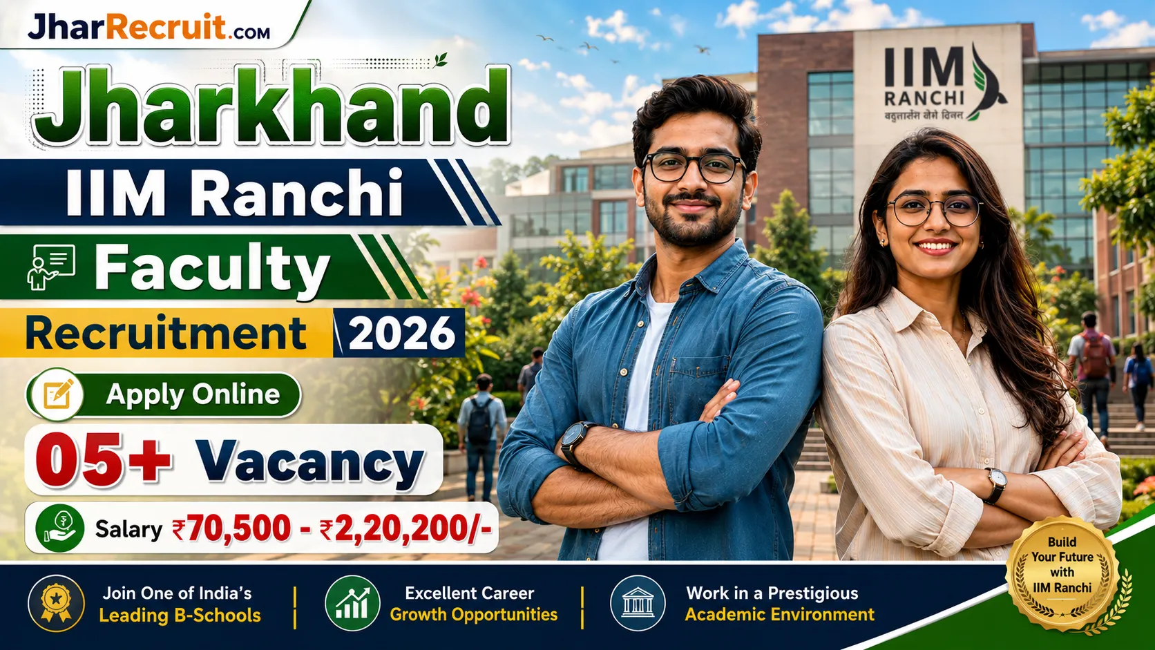 Jharkhand IIM Ranchi Faculty Recruitment 2026
