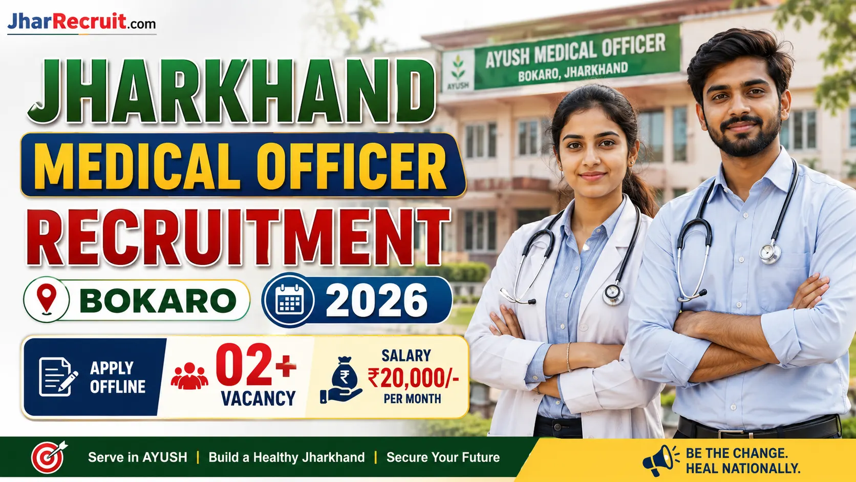 Jharkhand Medical Officer Recruitment Bokaro 2026