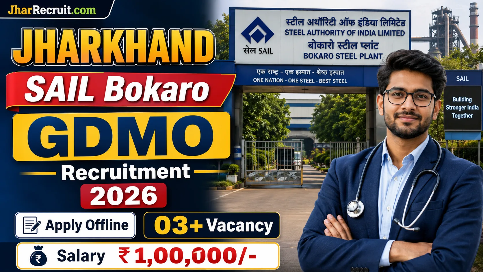 Jharkhand SAIL Bokaro GDMO Recruitment 2026