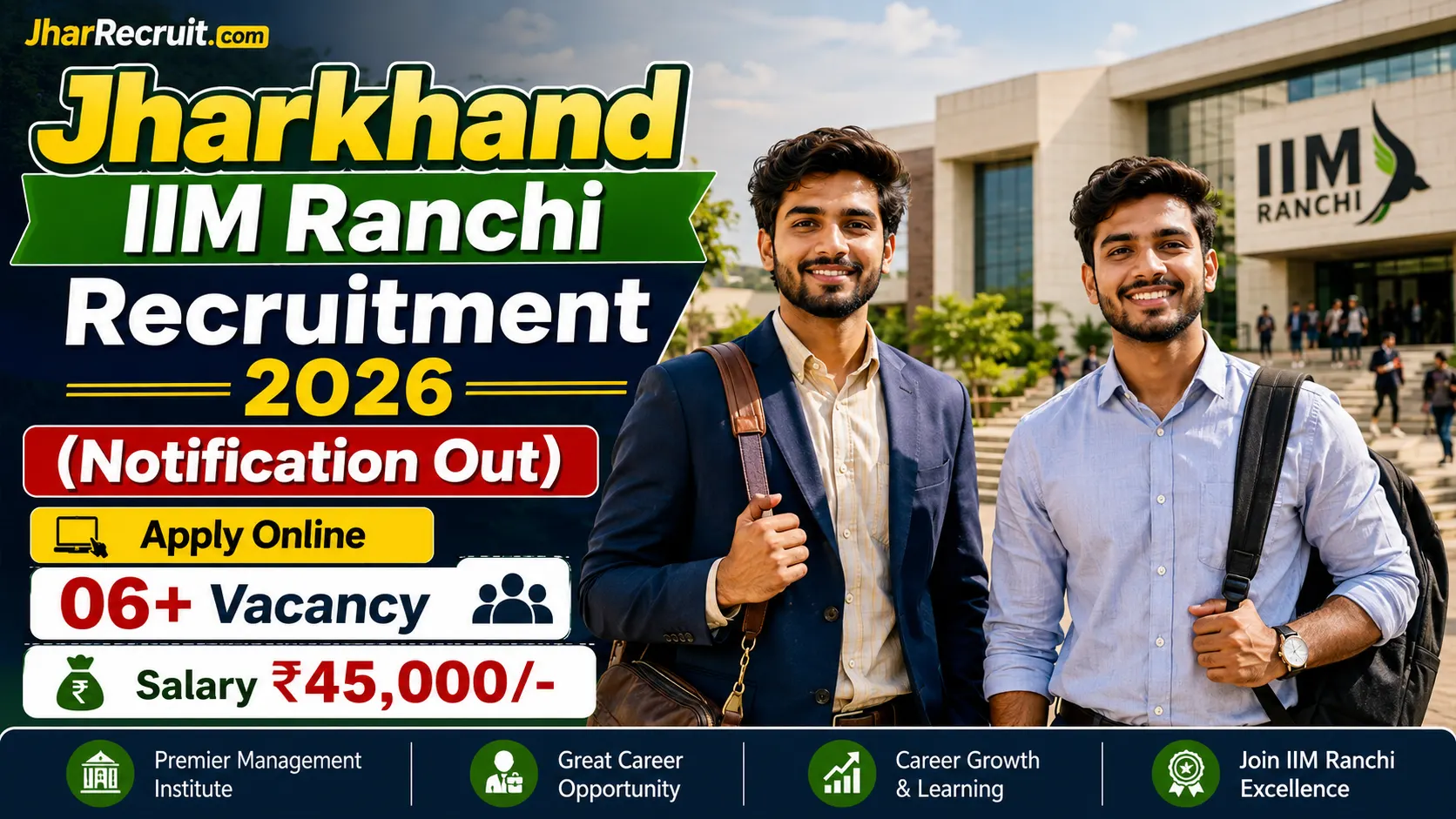 Jharkhand IIM Ranchi Recruitment 2026