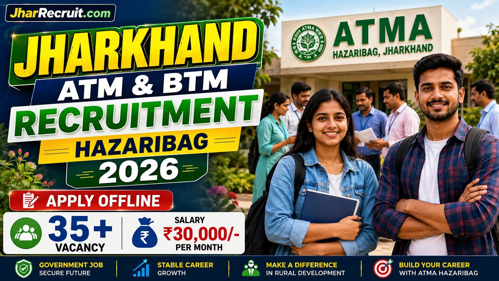 Jharkhand ATM & BTM Recruitment Hazaribag 2026