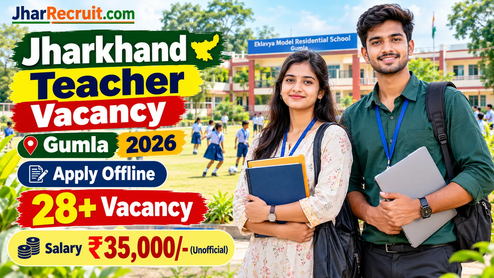 Jharkhand Teacher Vacancy Gumla 2026 - Apply for TGT & PRT Posts